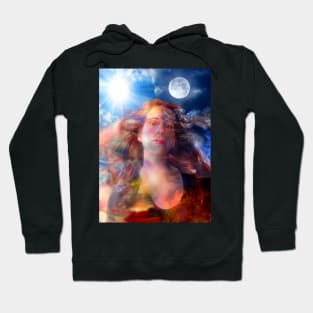 Day and Night Portrait Hoodie